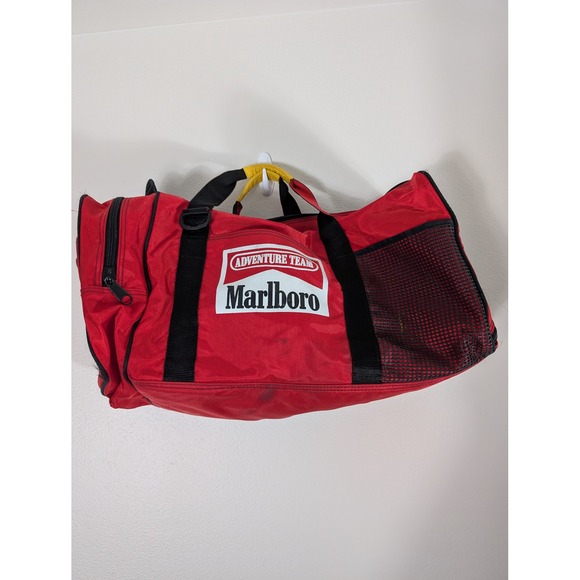 Marlboro Other - Vintage Marlboro Adventure Team Duffel Bag Red 90s Travel Gym Bag Large Logo